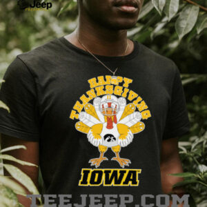 Iowa Hawkeyes Turkey Helmet Happy Thanksgiving Shirt