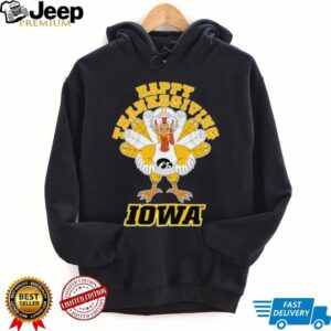 Iowa Hawkeyes Turkey Helmet Happy Thanksgiving Shirt
