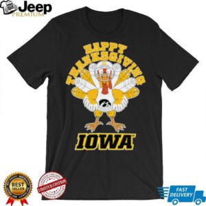 Iowa Hawkeyes Turkey Helmet Happy Thanksgiving Shirt