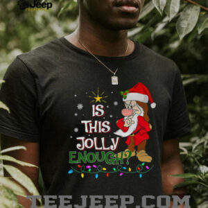 Is This Jolly Enough Grumpy Elf Pajama Christmas Lights T Shirt
