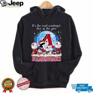 It’s The Most Wonderful Time Of The Years Peanuts Characters X Arizona Diamondbacks Merry Christmas T Shirt