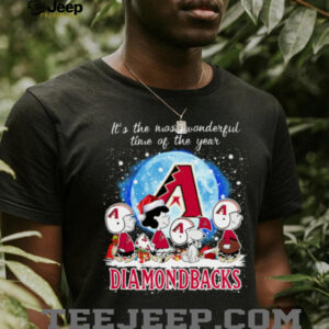 It’s The Most Wonderful Time Of The Years Peanuts Characters X Arizona Diamondbacks Merry Christmas T Shirt