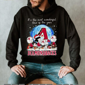 It’s The Most Wonderful Time Of The Years Peanuts Characters X Arizona Diamondbacks Merry Christmas T Shirt
