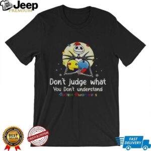 Jack Skellington Santa hat don’t judge what you don’t understand autism awareness Merry Christmas shirt Jack Skellington Santa hat don’t judge what you don’t understand autism awareness Merry Christmas shirt