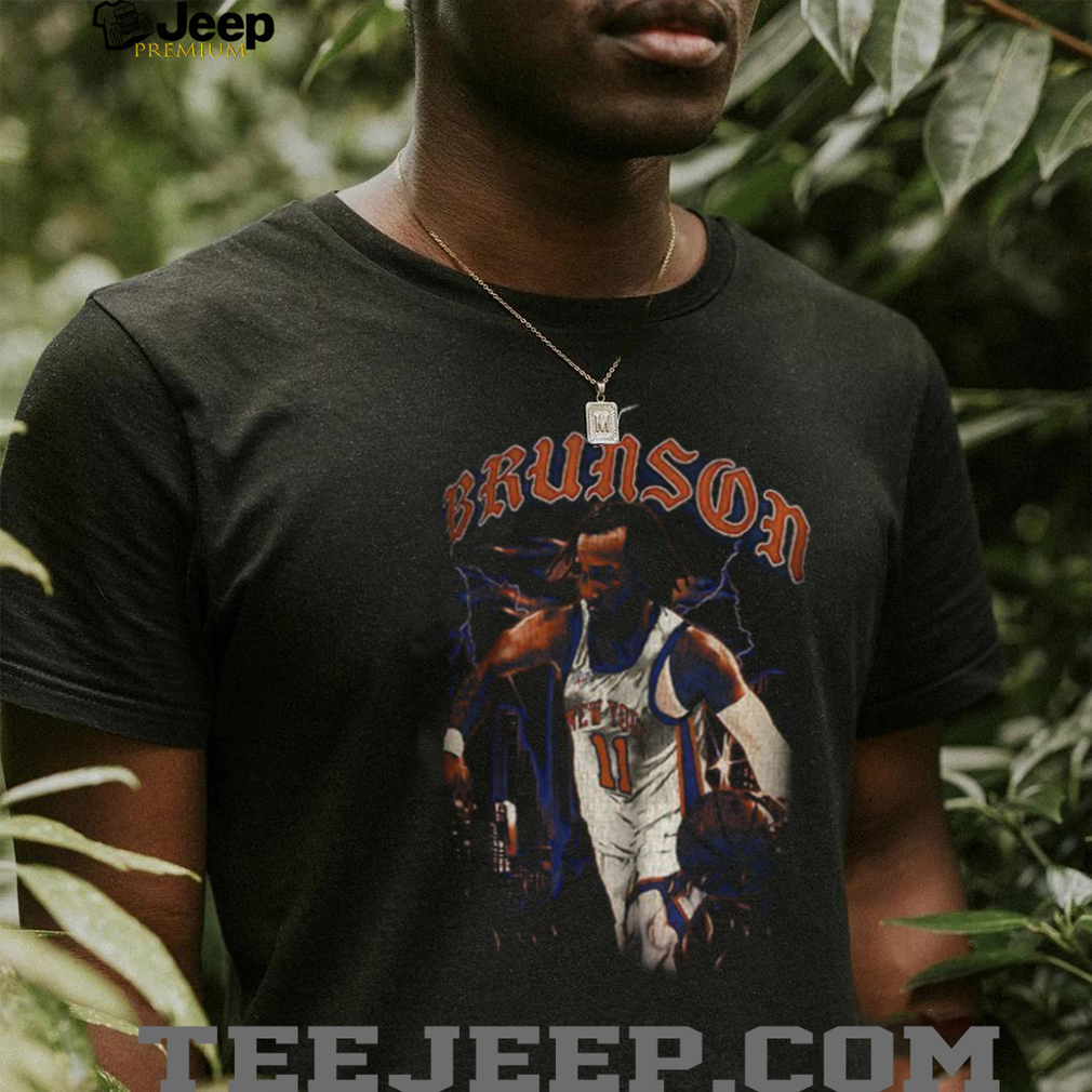 Jalen Brunson 11 New York Knicks Nike Basketball City Skyline Storm vintage shirt Jalen Brunson 11 New York Knicks Nike Basketball City Skyline Storm vintage shirt