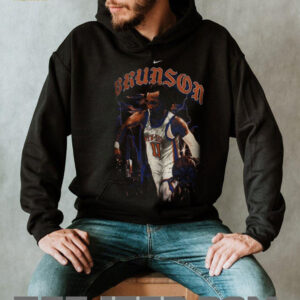 Jalen Brunson 11 New York Knicks Nike Basketball City Skyline Storm vintage shirt