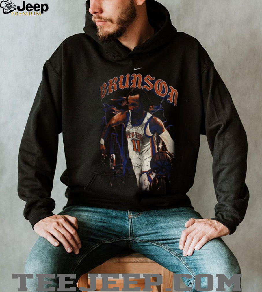 Jalen Brunson 11 New York Knicks Nike Basketball City Skyline Storm vintage shirt Jalen Brunson 11 New York Knicks Nike Basketball City Skyline Storm vintage shirt