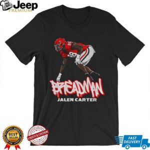 Jalen Carter Breadman cartoon Georgia Bulldogs NFL Football 2025 shirt