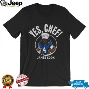 James Cook cartoon Buffalo Bills NFL Football Yes Chef Game Day 2025 shirt