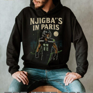 Jaxon Smith Njigba in Paris Seattle Seahawks Football NFL 2025 vintage shirt
