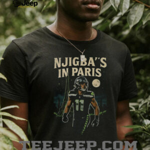 Jaxon Smith Njigba in Paris Seattle Seahawks Football NFL 2025 vintage shirt