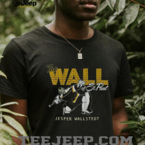 Jesper Wallstedt The wall of St Paul Minnesota Wild NHL Hockey 2025 shirt