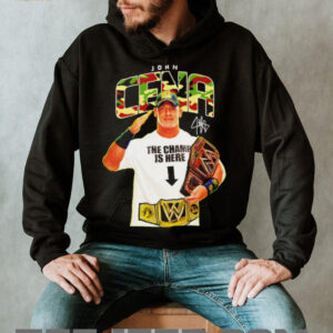 John Cena WWE the champ is here Champion belt signature shirt