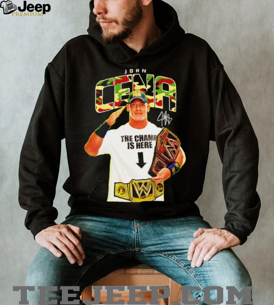 John Cena WWE the champ is here Champion belt signature shirt John Cena WWE the champ is here Champion belt signature shirt