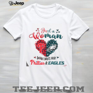 Just a woman who loves her Philadelphia Eagles x Philadelphia Phillies shirt