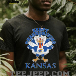 Kansas Jayhawks Turkey Helmet Happy Thanksgiving Shirt