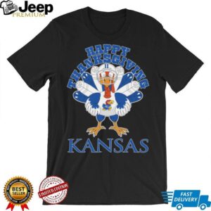 Kansas Jayhawks Turkey Helmet Happy Thanksgiving Shirt