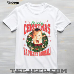Kevin Mccallister Home Alone movie ya filthy animal Merry Christmas shirt