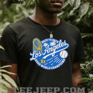 LA Dodgers 9 Time 2025 World Series Champions back to back shirt
