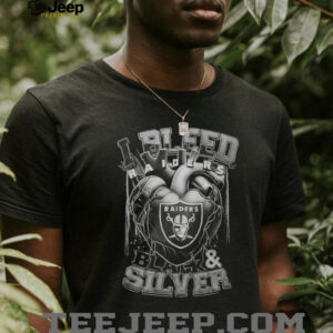 Las Vegas Raiders I Bleed Black & Silver T Shirt