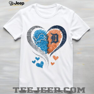 Lions and Tigers Split Heart Tee