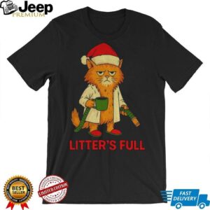 Litter’s Full funny cat Santa Merry Christmas shirt Litter’s Full funny cat Santa Merry Christmas shirt