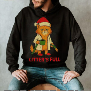 Litter’s Full funny cat Santa Merry Christmas shirt