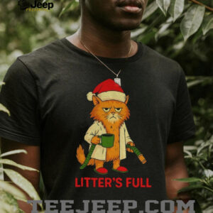 Litter’s Full funny cat Santa Merry Christmas shirt