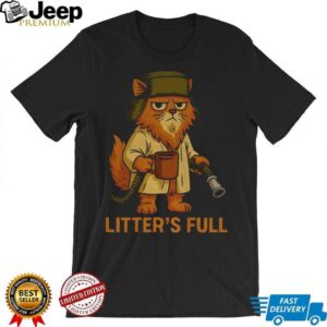 Litter’s full funny cat Merry Christmas shirt