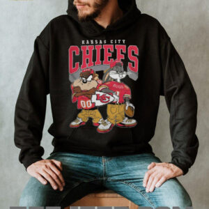 Looney Tunes Bugs And Taz Kansas City Chiefs Logo T Shirt