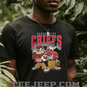 Looney Tunes Bugs And Taz Kansas City Chiefs Logo T Shirt