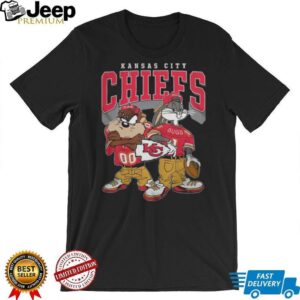 Looney Tunes Bugs And Taz Kansas City Chiefs Logo T Shirt