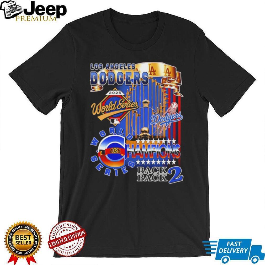 Los Angeles Dodgers 2025 World Series Champions Back 2 Back graphic vintage shirt Los Angeles Dodgers 2025 World Series Champions Back 2 Back graphic vintage shirt
