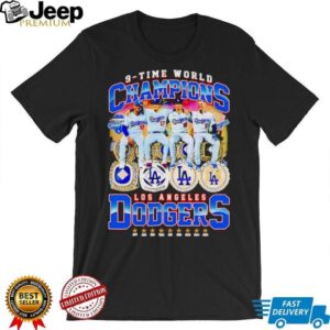 Los Angeles Dodgers 9 time World Series Champions players graphic shirt
