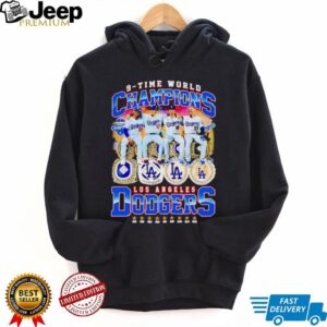 Los Angeles Dodgers 9 time World Series Champions players graphic shirt