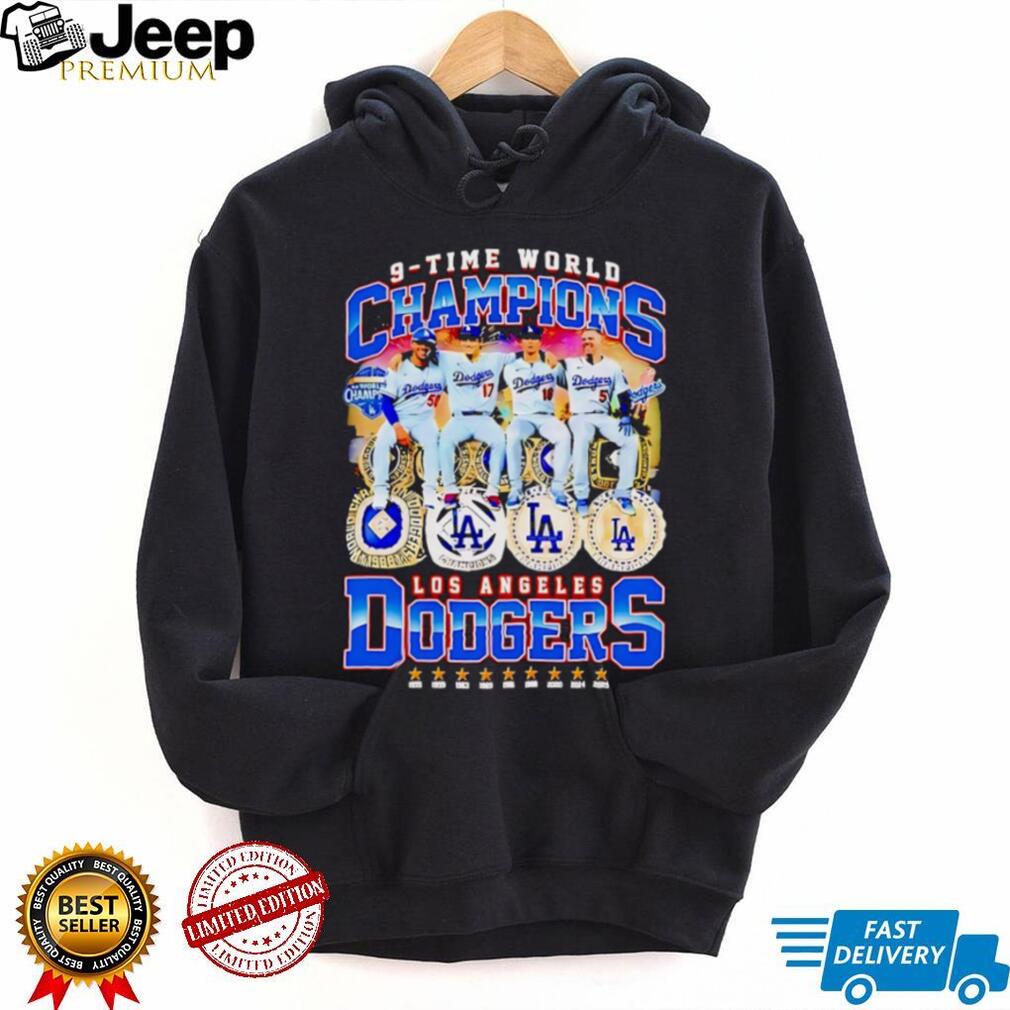Los Angeles Dodgers 9 time World Series Champions players graphic shirt Los Angeles Dodgers 9 time World Series Champions players graphic shirt