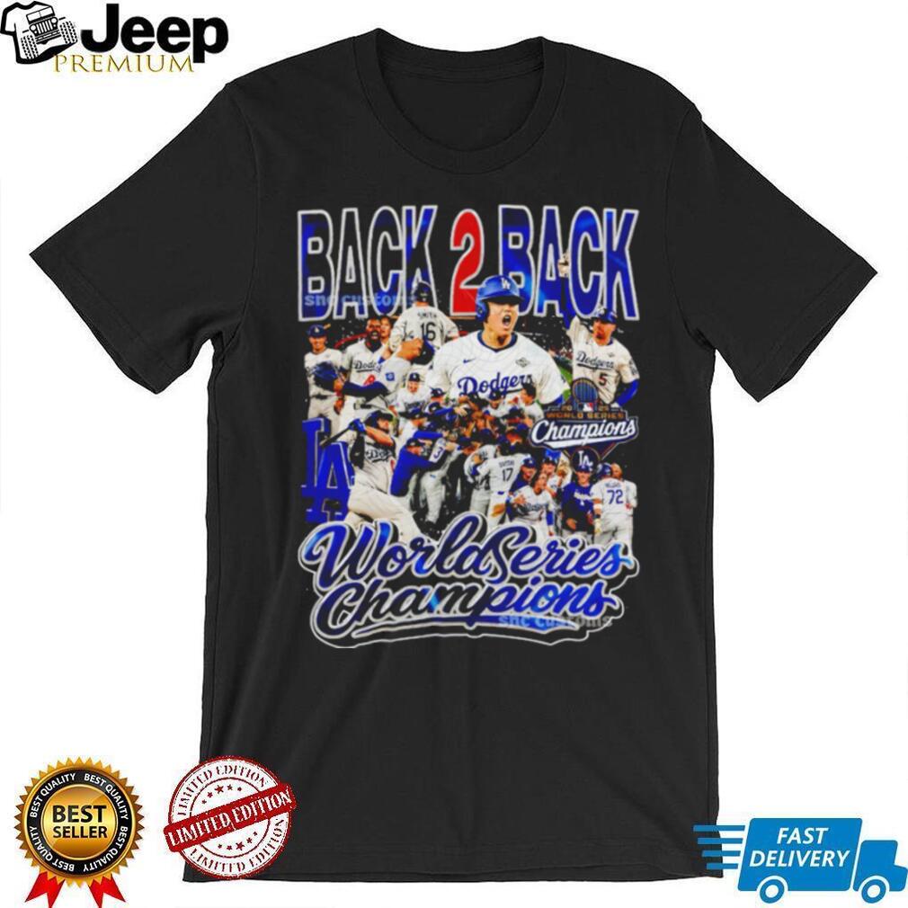 Los Angeles Dodgers Back 2 Back World Series Champions Trophy All Team poster shirt Los Angeles Dodgers Back 2 Back World Series Champions Trophy All Team poster shirt