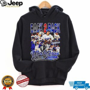 Los Angeles Dodgers Back 2 Back World Series Champions Trophy All Team poster shirt