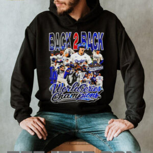 Los Angeles Dodgers Back 2 Back World Series Champions Trophy All Team poster shirt