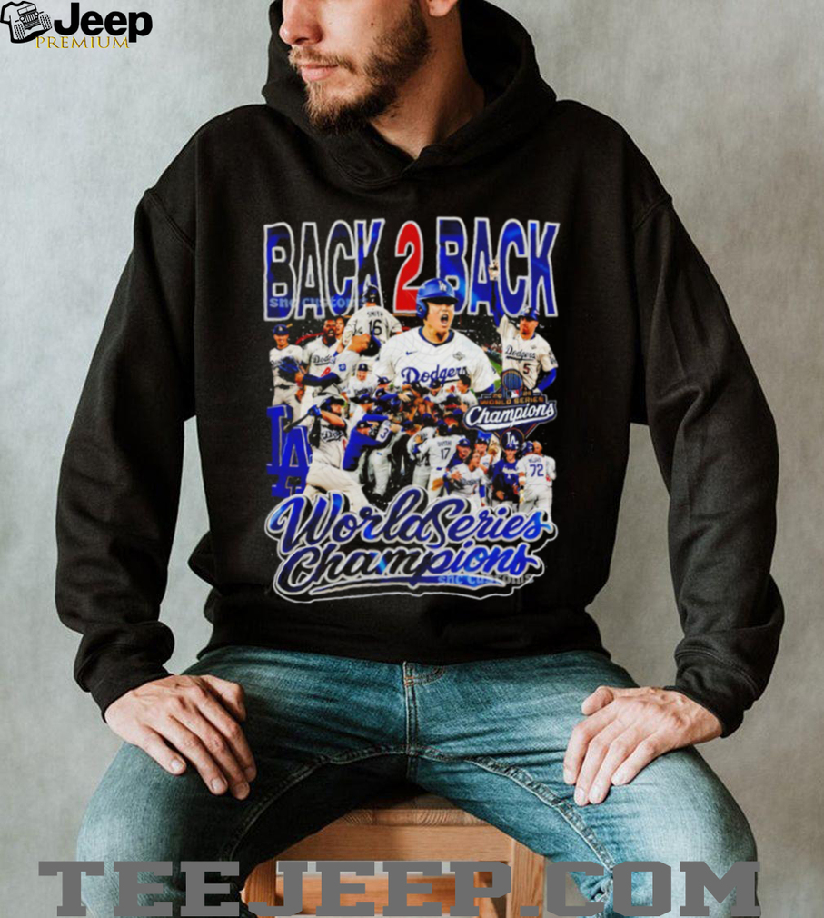 Los Angeles Dodgers Back 2 Back World Series Champions Trophy All Team poster shirt Los Angeles Dodgers Back 2 Back World Series Champions Trophy All Team poster shirt