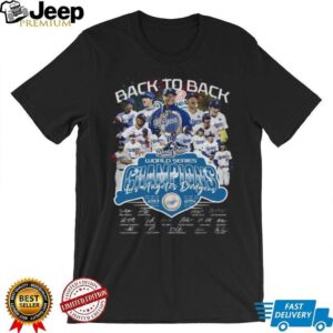 Los Angeles Dodgers Back To Back World Series 2024 2025 Champions T Shirt