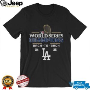 Los Angeles Dodgers MLB logo Baseball Back 2 Back World Series Champions 24 25 shirt