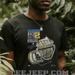 Los Angeles Dodgers Rings Back 2 back World Series Champions logo 2025 shirt