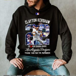 Los Angeles Dodgers Thank You Clayton Kershaw Forever 22 End Of An Era Hoodie Shirt