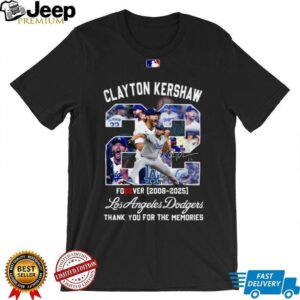 Los Angeles Dodgers Thank You Clayton Kershaw Forever 22 End Of An Era Hoodie Shirt