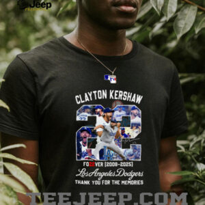 Los Angeles Dodgers Thank You Clayton Kershaw Forever 22 End Of An Era Hoodie Shirt