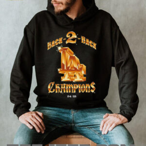 Los Angeles Dodgers gold Back 2 Back Champions 2024 2025 shirt