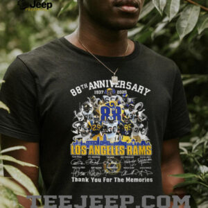 Los Angeles Rams 88th Anniversary Player Collage T Shirt