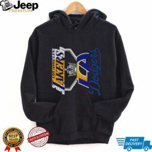 Los Angeles Teams Dodgers Kings Lakers and Rams logo shirt