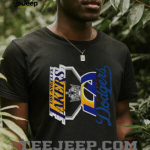 Los Angeles Teams Dodgers Kings Lakers and Rams logo shirt